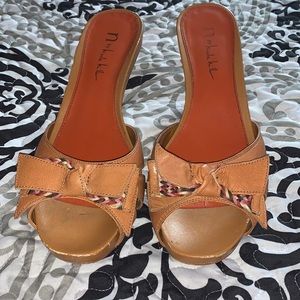 Tan N by Nicole Miller Mules Size 9